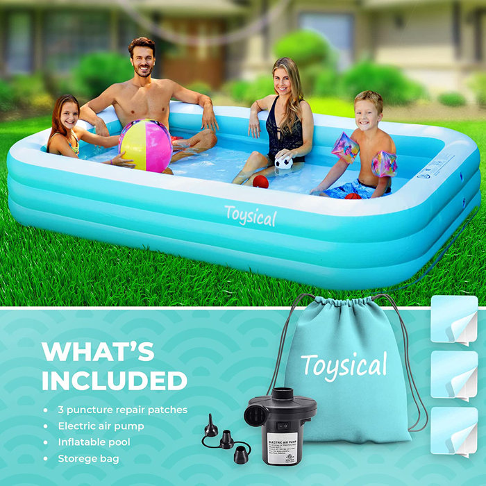 Toysical 118 ft X 72 ft X 22 ft Inflatable Pool Wayfair